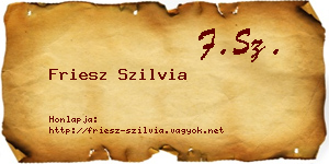 Friesz Szilvia névjegykártya